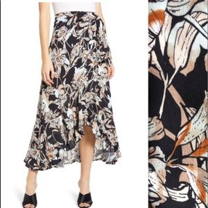 Leith Flowy Wrap Floral Skirt Large